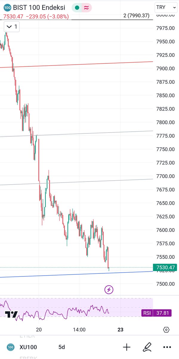 #bist100 geldik maviye