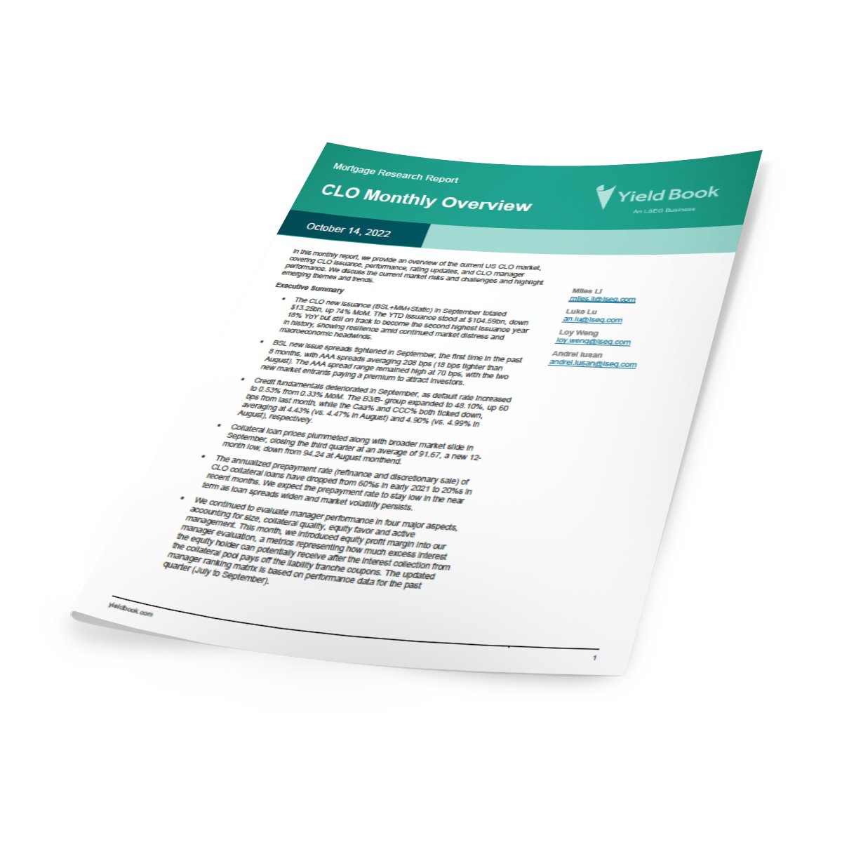 As the momentum of #CLO issuance continued, looking ahead for 4Q23, major challenges for CLO managers persist with tight arbitrage, rising asset downgrades, and elevated capital market volatility. See our latest CLO research: lseg.group/3sdaTW6 #YieldBook #Analytics