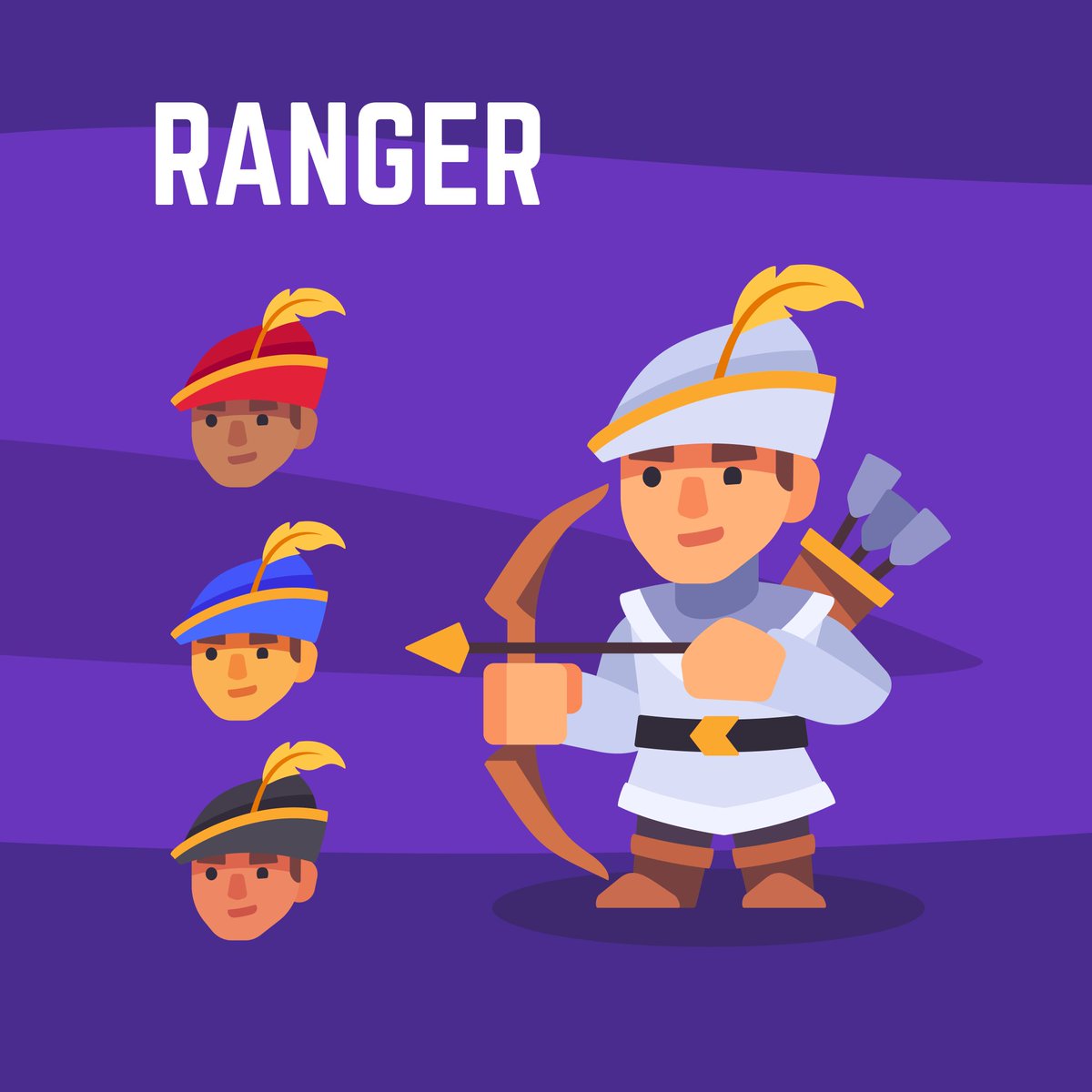 Meet the warriors: Every pawn wishes he were a Ranger—the awesome hat, the damsels, and the freedom to move back and forth. The Ranger is never stuck and always ready for a little galavanting. He possesses the ability to move one space diagonally in any direction. #chess