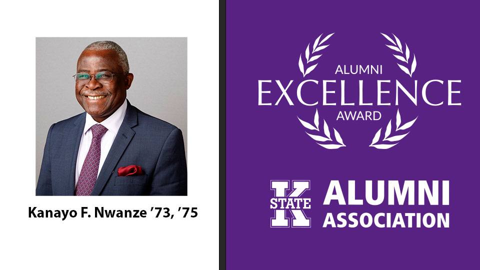 KStateAlumni's tweet photo. Tonight we honor Kanayo F. Nwanze '73, '75 with the K-State Alumni Association’s Alumni Excellence Award. 

Read about Dr. Nwanze's incredible accomplishments here: https://t.co/Bcn30Ty4Cq https://t.co/I6qoL9Ergo