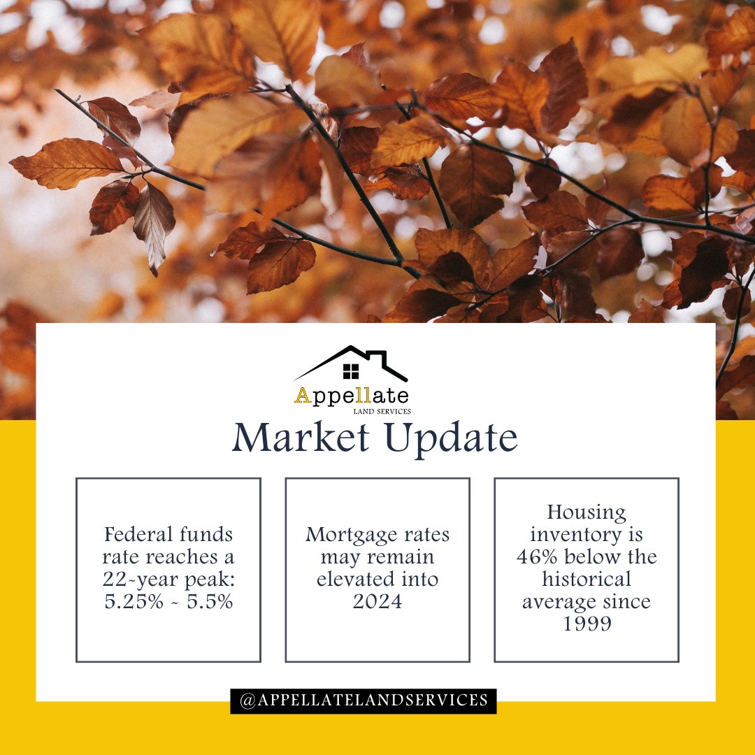 AppellateLand's tweet photo. This season, the housing market feels the chill with weakened activity and looming rate hikes. 

See some key insights below 🍁 

#Appellate #AppellateLand #Fall #Autumn #RealEstate #NewYork https://t.co/mwr8SfDaB2