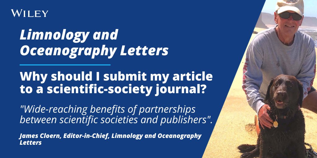 wileyearthspace's tweet image. James Cloern, Editor-in-Chief of Limnology and Oceanography Letters, shares three benefits of the society-publisher model that you might consider when deciding where to submit your next manuscript. @aslo_org #ASLO #ASLO_LO #ASLO_Methods #ASLO_Letters 

🔗 ow.ly/Qs6q50PYQbu