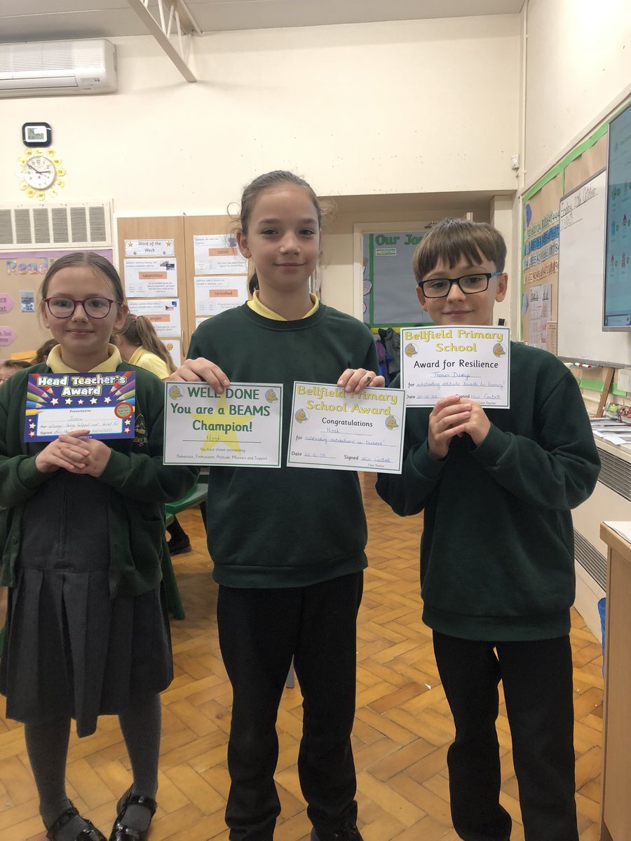 BellfieldPS's tweet photo. Well done to Class 5’s superstars this week! #BellfieldBEAMS 🤩💫 https://t.co/7MdrifIVBK