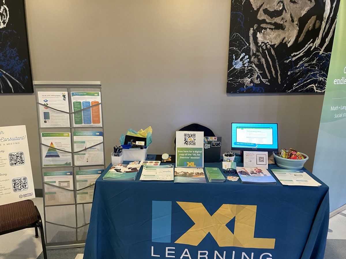 Finishing up my NJ #conferenceseason at the @amtnj Fall Conference! The @IXLLearning table is on your way to all your other favorites - coffee, registration, the key note, and lunch! Come visit :)