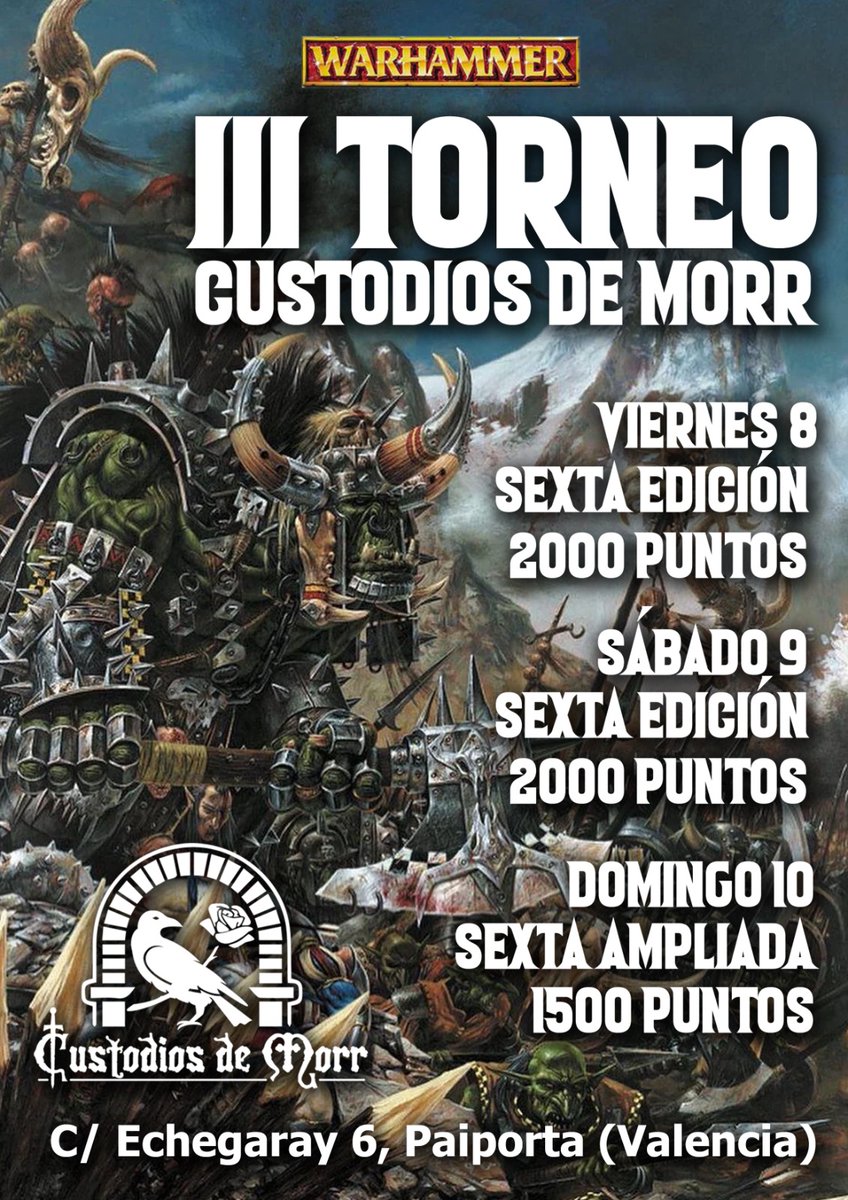 custodiosdemorr's tweet photo. Abrimos tres torneos, 60 plazas, bases aquí https://t.co/L402ByAHUY

Corred insensatos https://t.co/YoffbzknvS
