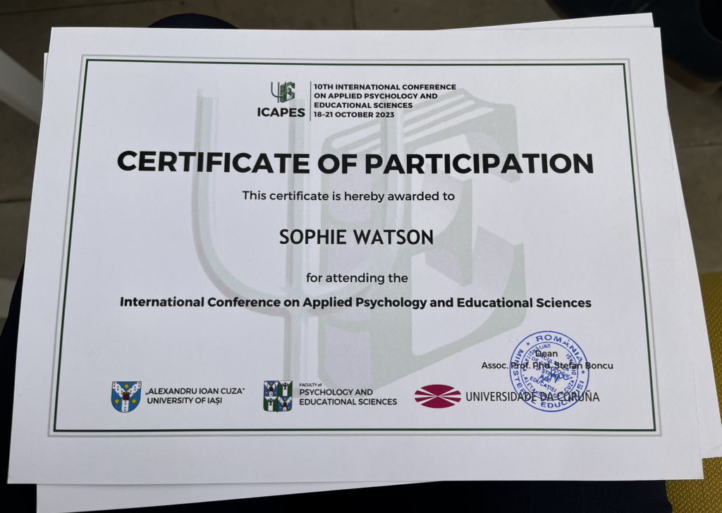 MioCristea's tweet image. Well done @EnvPsychSophie on your presentation at #ICAPES2023 @UAICiasi on #energy saving behaviours &amp;amp; #environmental values, particularly as today is your birthday!!! 🎉🎉