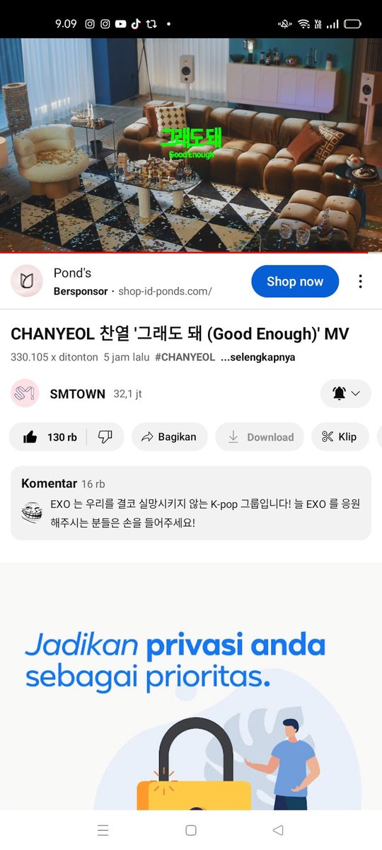 Let's make a MV viewing challenge chain!

🍒 youtu.be/Ib1Bhg5ymAY

Tag your moots and ask them to tag more!!!

Drop a screenshot of you watching the MV 그래도돼 (Good Enough) by Chanyeol

@VNuhes @azaman6104 @baekhyuniexo04 @CByori614_B @closertocb