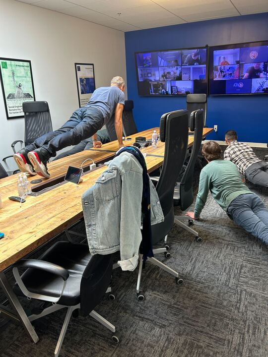cahlberg's tweet photo. Glad and humbled to participate in the #22pushups (22 Pushup Challenge) today at @RecordedFuture. What a great organization and mission. https://t.co/aRVhQAlQpT