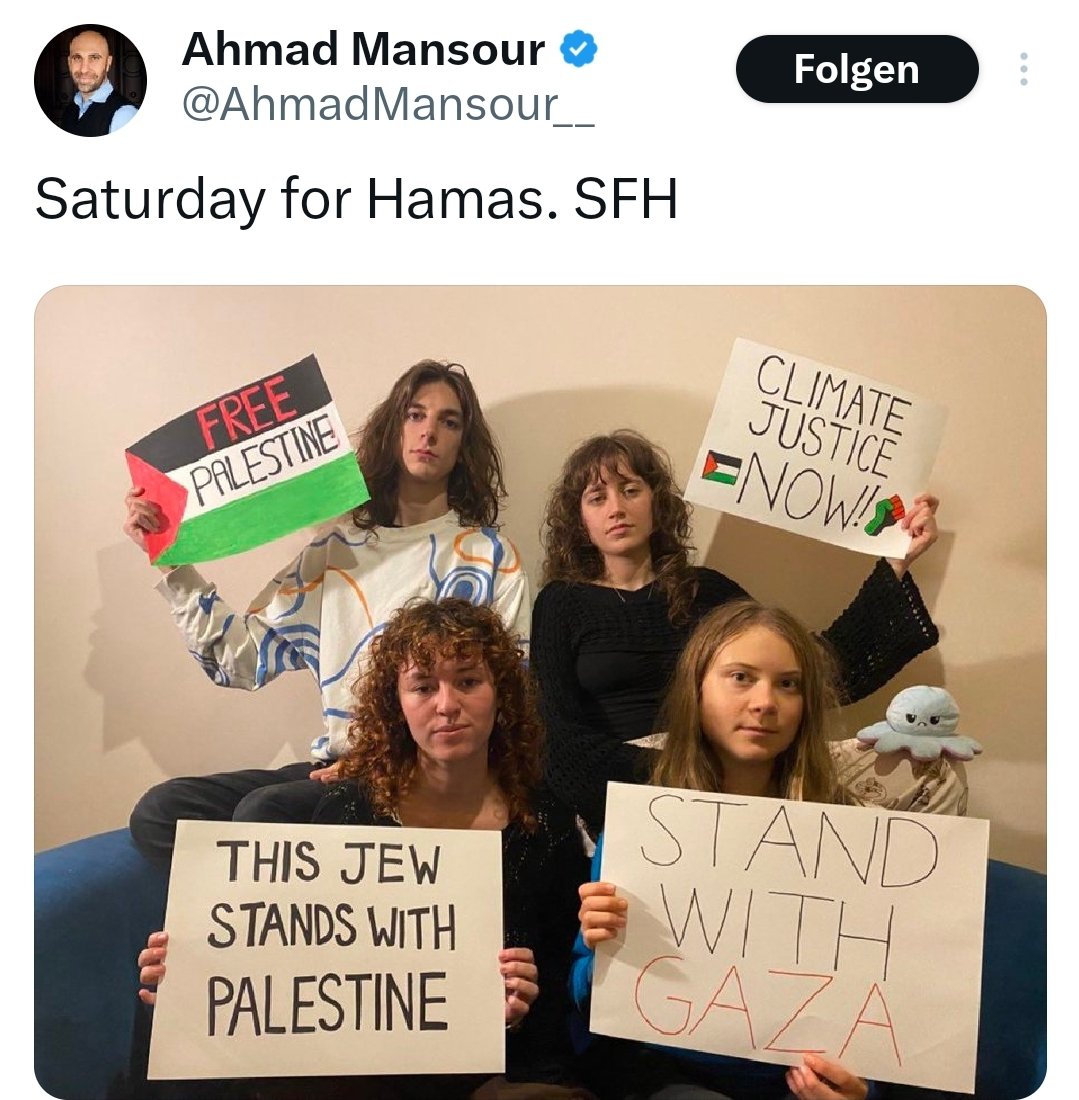 Wenn wir nur oft genug wiederholen, dass Palästina und Gaza = Terrororganisation Hamas sind, dann betrachten wir auch die palästinensischen Zivilisten bald als Terroristen und damit als legitimes Selbstverteidigungsziel. Auch ein Weg, mit der Situation umzugehen.