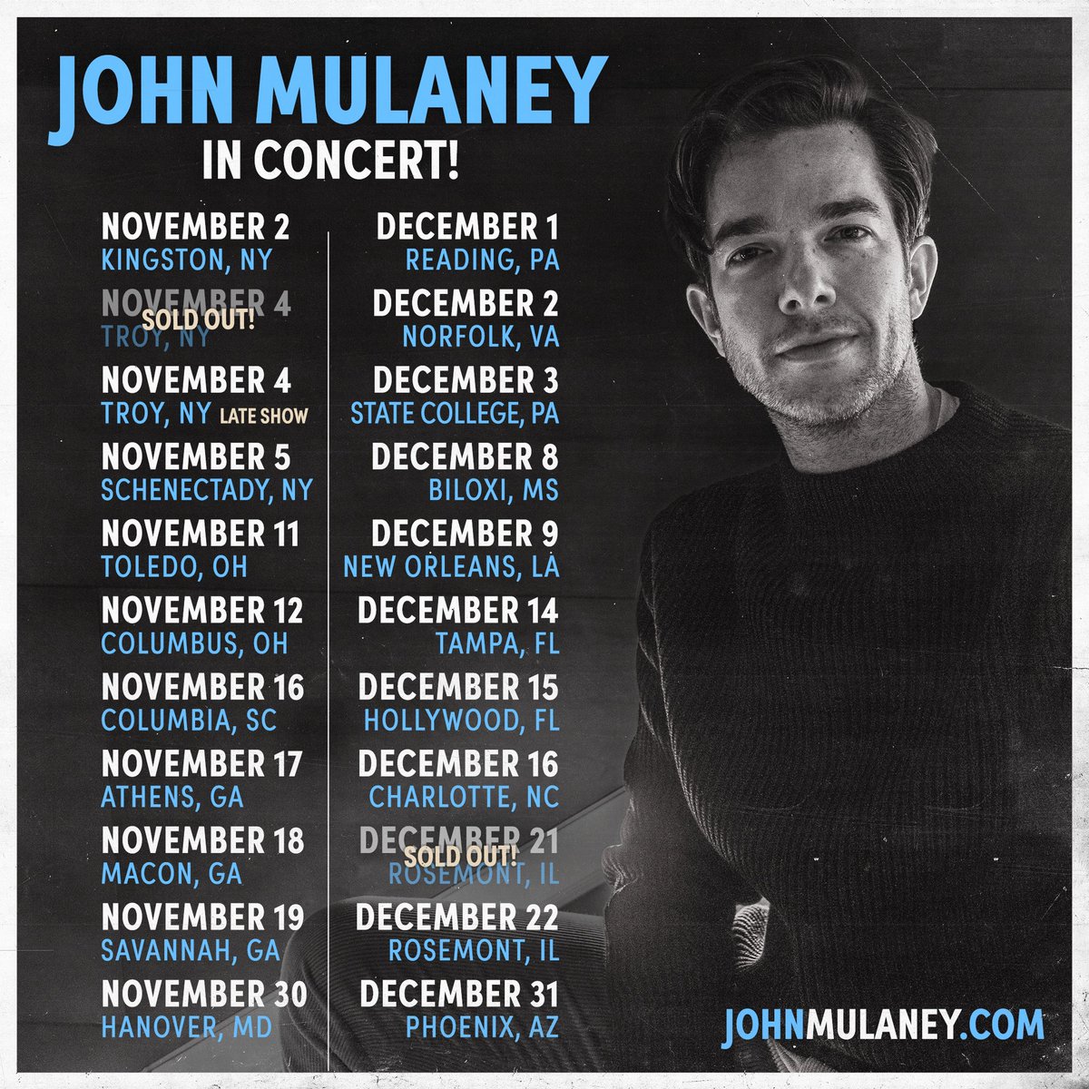 On sale now! 

Get tickets at JohnMulaney.com