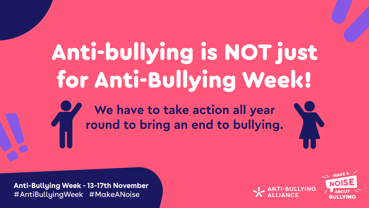 PsychologyNTU's tweet photo. We're supporting @ABAonline to "make a noise" about bullying.  

This week, next week, any week.
#MakeANoise 
#AntiBullyingWeek https://t.co/FikcXi3cI8