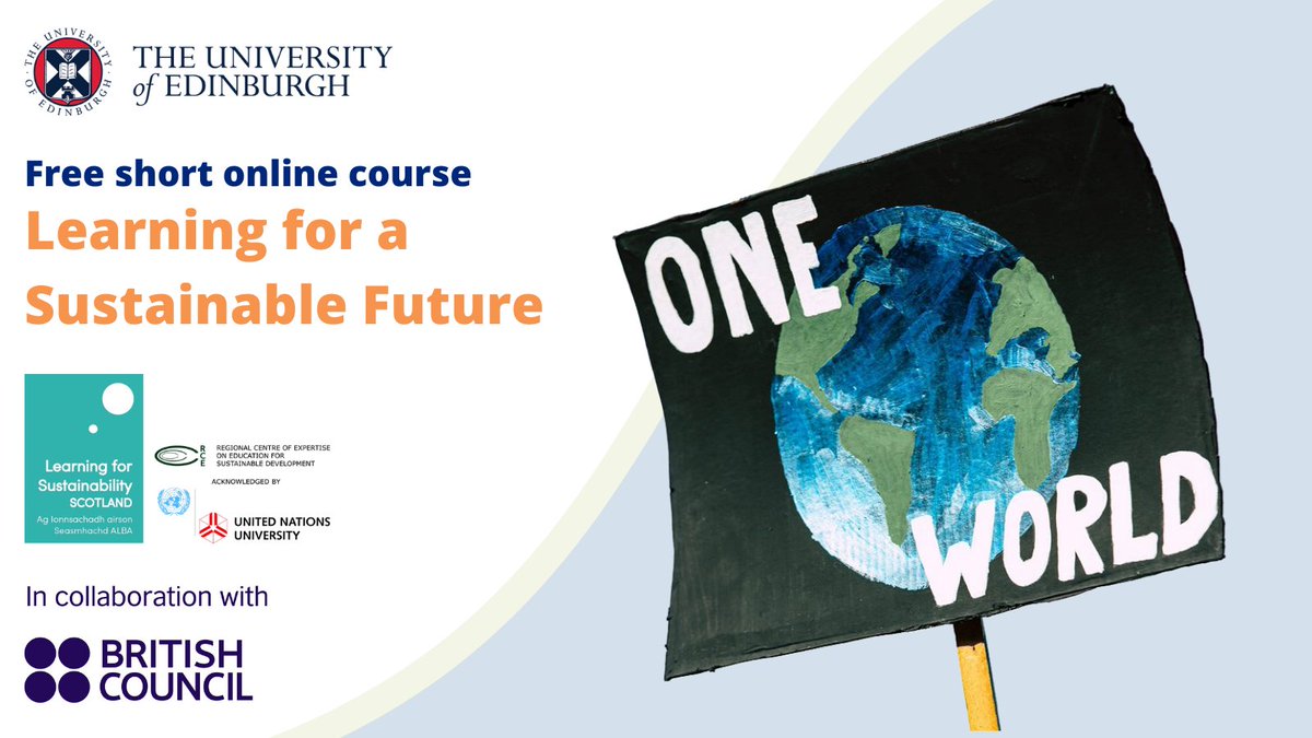 Learning for Sustainability Scotland (@lfsscotland) on Twitter photo How should we take positive action towards a #sustainable future? 🌍💚🌱
Find out by enrolling on our short online course on Coursera! Starts 23 Oct, complete by 14 Dec for a free certificate.
Enrol now: edin.ac/3ZAKTQW
@SEICollab <a href="/DGCEducation/">Dumfries and Galloway Council Education Service</a> How should we take positive action towards a #sustainable future? 🌍💚🌱
Find out by enrolling on our short online course on Coursera! Starts 23 Oct, complete by 14 Dec for a free certificate.
Enrol now: edin.ac/3ZAKTQW
@SEICollab <a href="/DGCEducation/">Dumfries and Galloway Council Education Service</a>