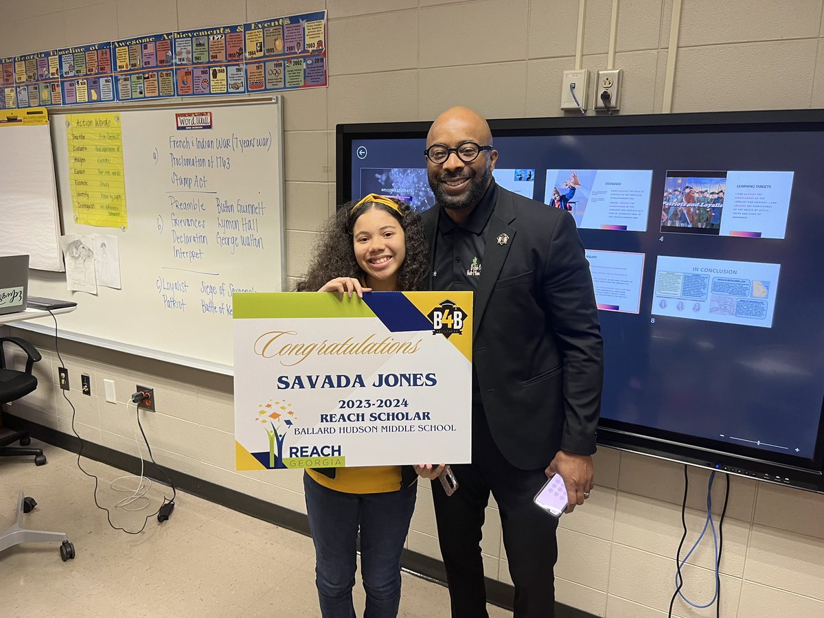 BibbSchools's tweet photo. Congratulations to Savada Jones, our 2023-2024 @REACHGA scholar for @MiddleHudson! #Built4Bibb https://t.co/WaeLSndJhL