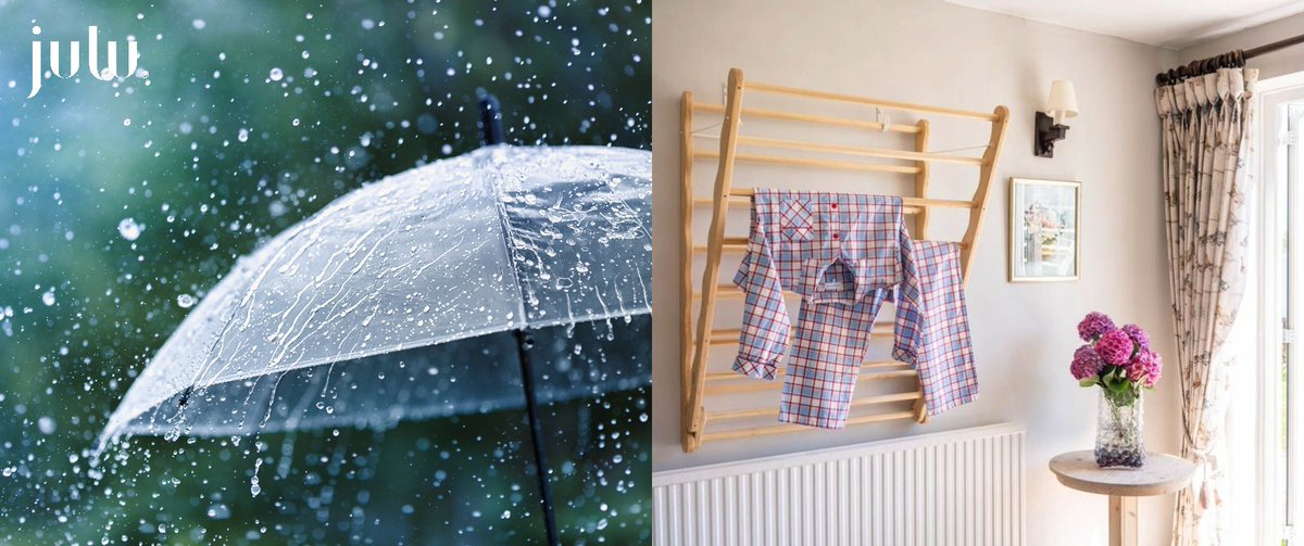 Rain Rain Go Away, Come Back Another Day.
With a laundry ladder on the wall the rain does not interfere with my wash day | What ever the weather my laundry ladder is busy drying the washing. #rainuk #whatevertheweather #julun #ecolaundry #linedry #laundryladder.💦💦💦😀