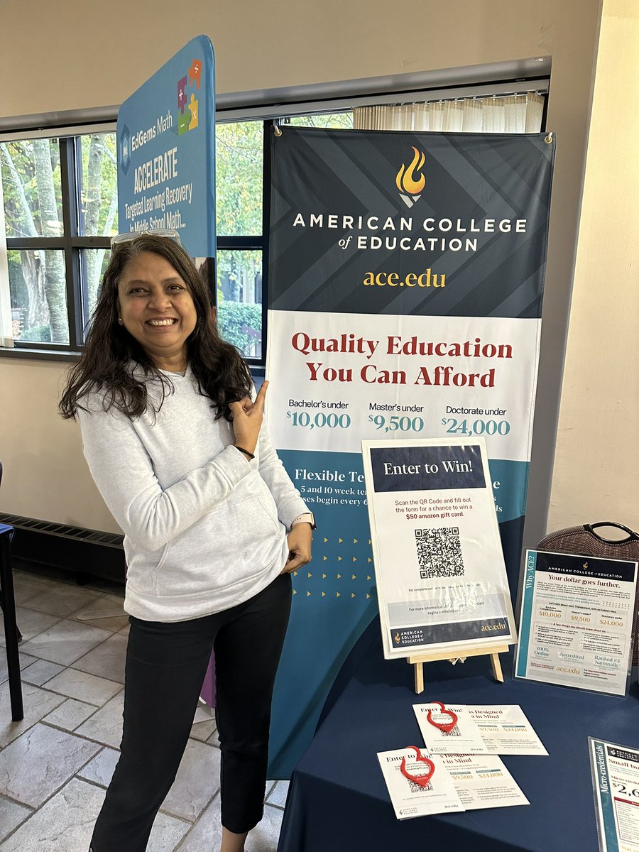 ACE_ReginaC's tweet photo. At the AMTNJ Fall Conference today! Stop by the @ACEedu table to learn more about our continuing education programs! Thank you @amtnj for hosting another wonderful event! https://t.co/feNf6LQHHf