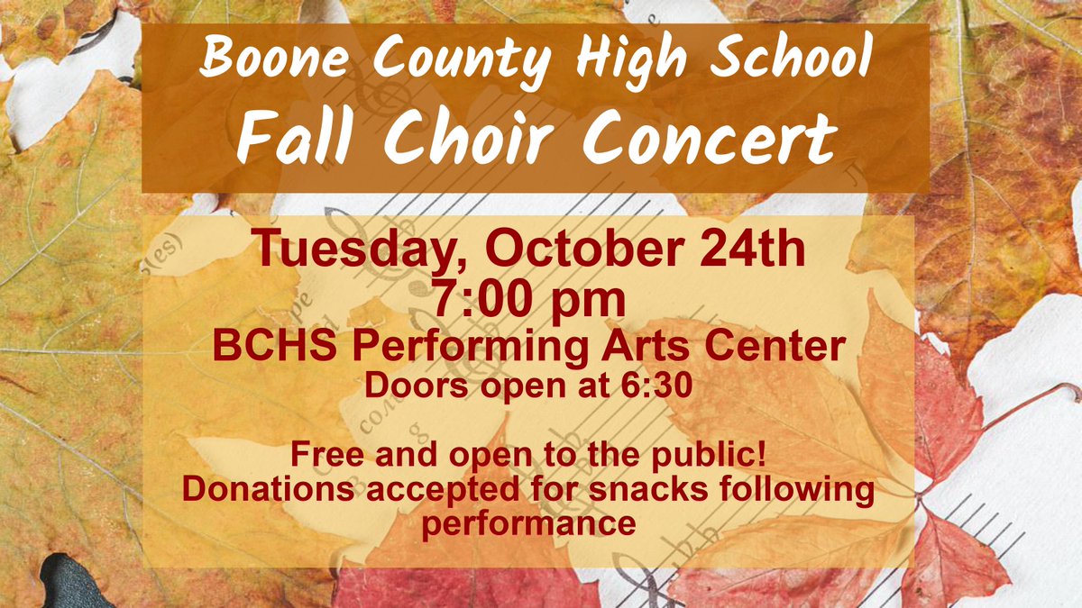 BCHS_Choirs's tweet image. Just a reminder - our Choir concert is next week! Can't wait to see you there!