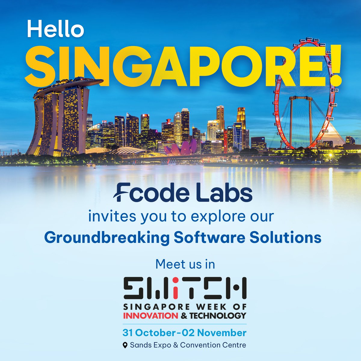 Switch on the possibilities! Fcode Labs explores 'SWITCH' in Singapore, where tech dreams become reality. Join us for a journey into the future of innovation!

#FcodeLabs #SWITCHSingapore