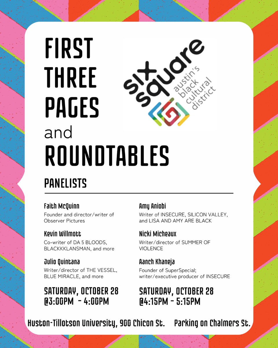 The Austin Film Festival kicks off on the 26th of October and is celebrating 30 years &amp; has an opportunity to gain access to some free programming in collaboration with Six Square at Huston-Tillotson University to some exciting films made by Austinites.