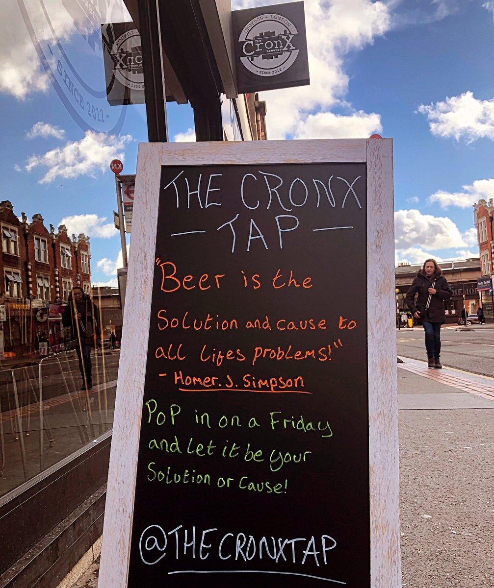 Today we have @tepuyempanadas and @sprinkleandsponge_ in house with the rugby kicking off at 20.00. There’s really no better place to be.
See you at the bar,
Keep It Cronx.
#craftbeer #pub #beer #croydon #signs