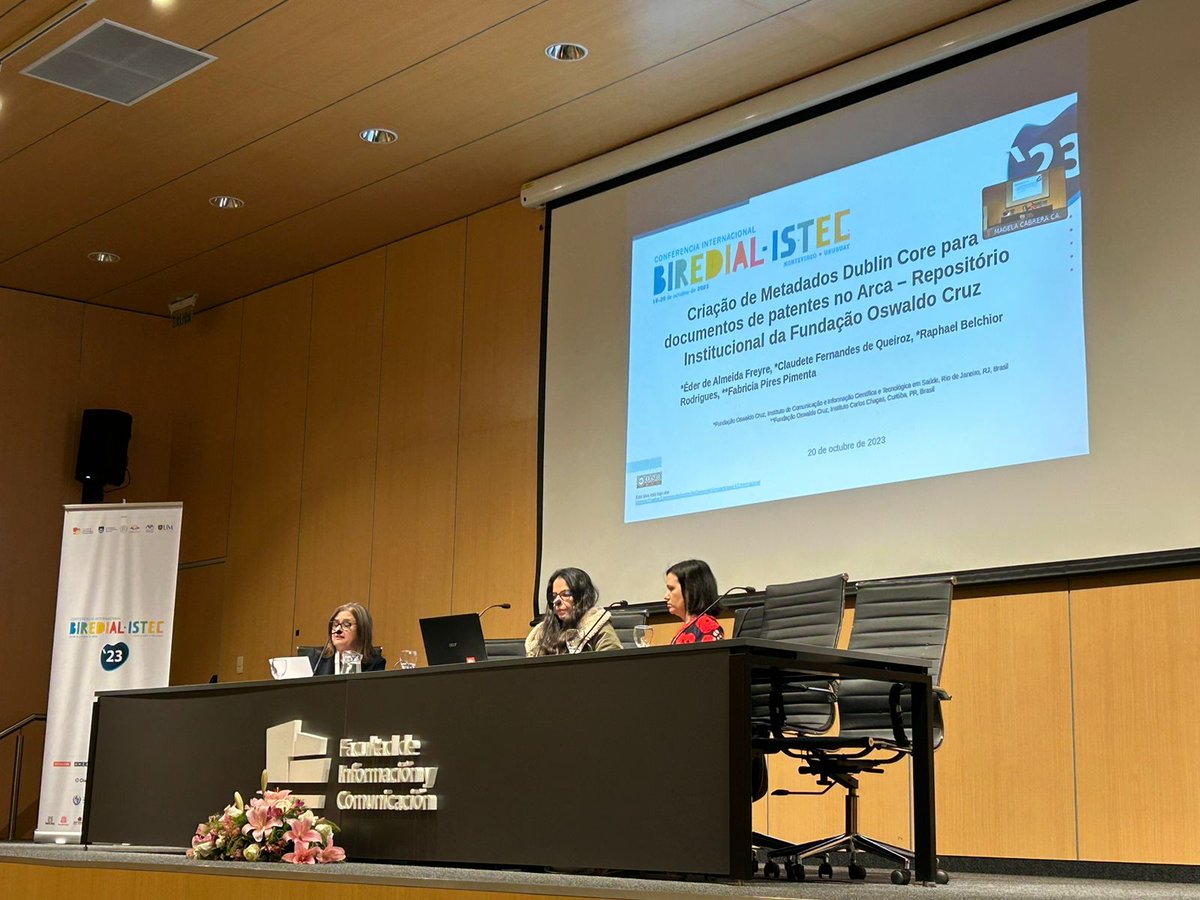 <a href="/comunidad_istec/">ISTEC</a> Ponencia: Criação de Metadados Dublin Core para documentos de patentes no Arca – Repositório Institucional da <a href="/fiocruz/">Fiocruz</a> en <a href="/BIREDIAL_ISTEC/">BIREDIAL-ISTEC</a> 2023

Éder de Almeida Freyre, Fabricia Pires Pimenta Ribeiro, Claudete Fernandes de Queiroz, Raphael Belchior Rodrigues.