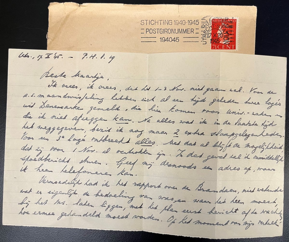 The letters between A. G. van Hamel @CelticUU and his successor Maartje Draak in @UniUtrechtLib offer a unique perspective on the trials and tribulations of a professor of Celtic and Germanic studies @HumanitiesUU in the occupied Netherlands during #WW2. kelten.vanhamel.nl/k96-2023-zante…