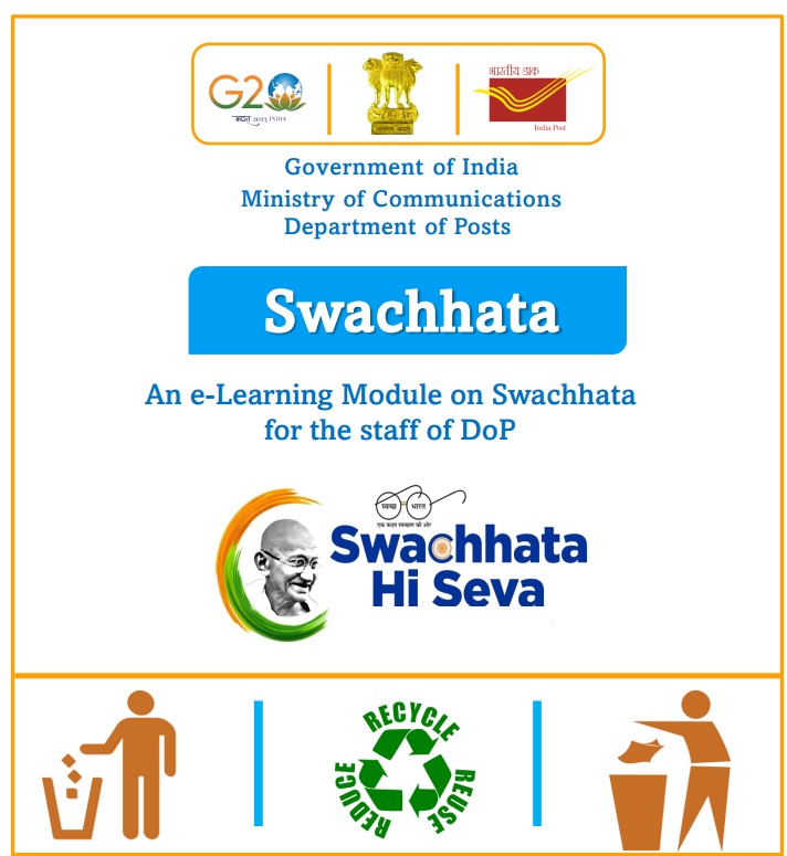 IndiaPostOffice's tweet photo. Today, the Department of Posts launched twin training modules to create employees's awareness about the cleanliness Campaign. These modules will bring healthy habits among employees & help in maintaining cleanliness in offices.

#SpecialCampaign3.0
#SwachhataCampaign 
#SpecialCampaign

@DARPG_GoI