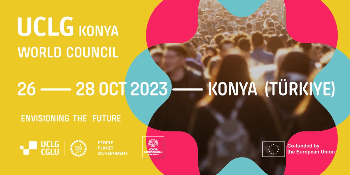 #UCLGMeets in Konya 26-28 of October for our 2023 World Council

🌐The representation of World Council emanates from local, national, regional &amp; public mandates

As such, our diverse constituency decides its course of action, reinforcing Local Democracy everywhere ⚖️