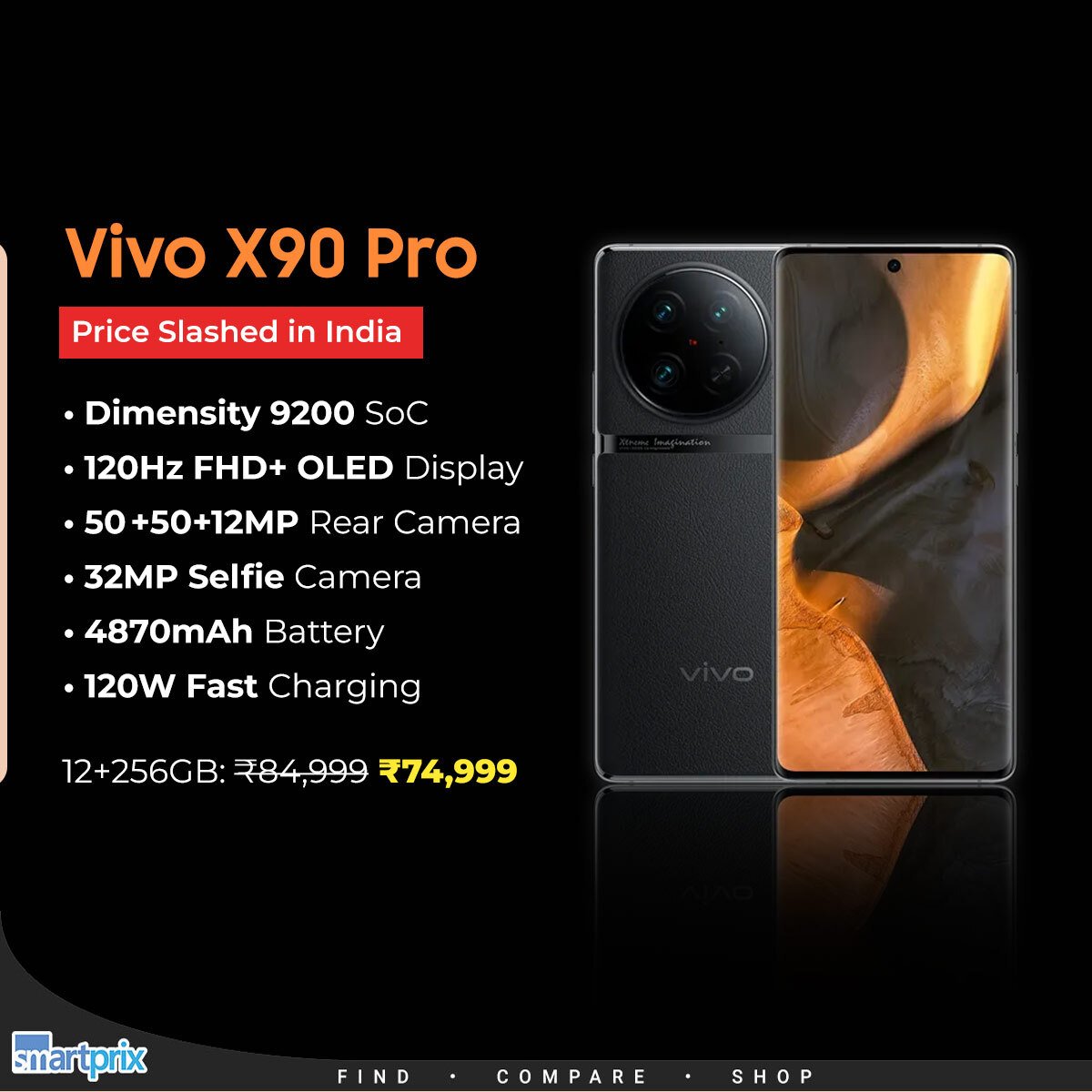 Vivo X90 Pro gets a huge price cut of ₹10,000 in India smpx.to/j35VAR

#VivoX90Pro #Vivo #Pricecut