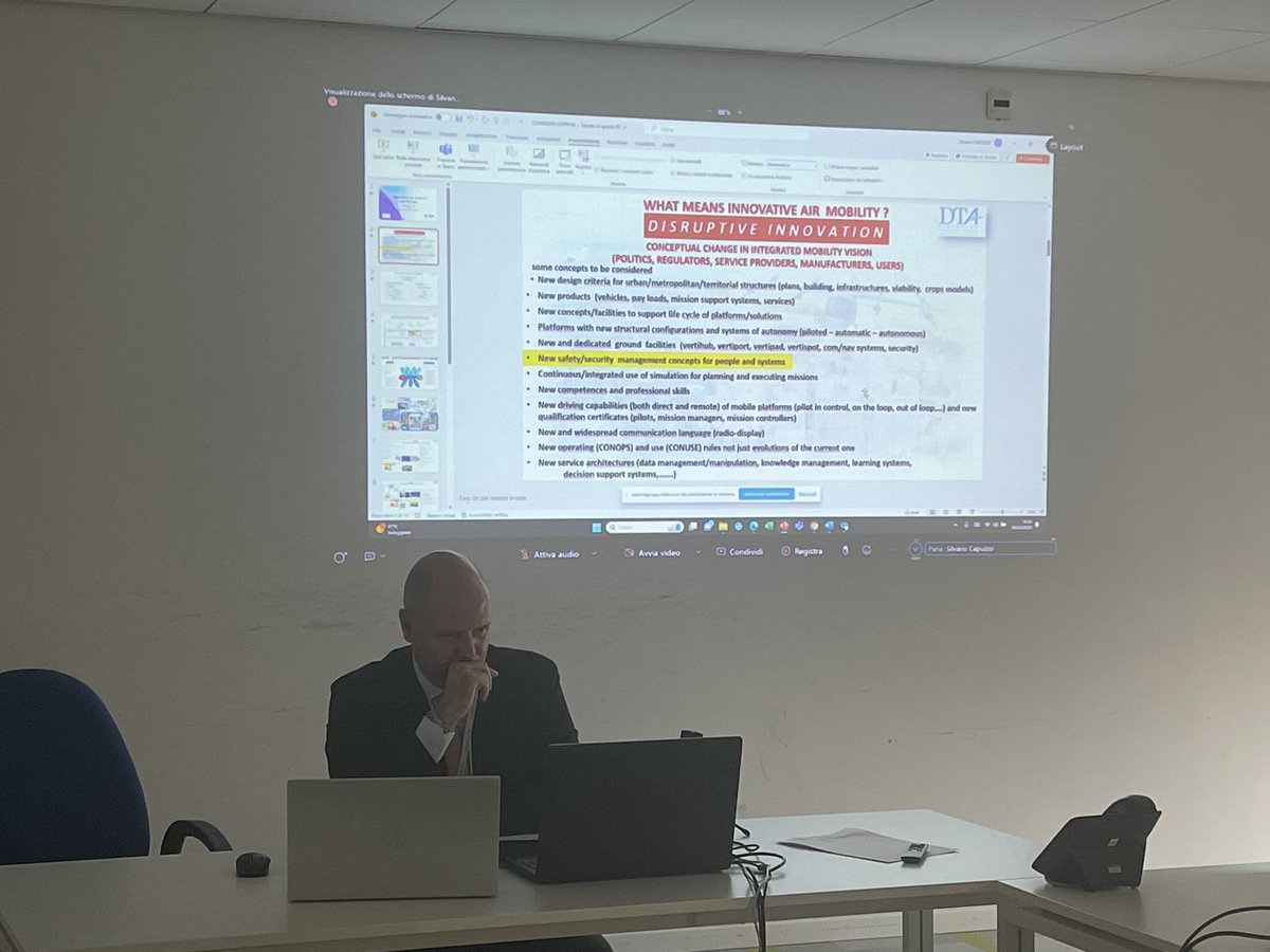 Silvano Capuzzo, Senior Advisor - DTA, ci parla di “Innovative air mobility - Cyber security: simulation and testing”
#ApuliaCyberSecurityForum2023