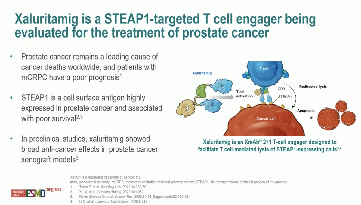 Adverse events profile and mechanism of action of xaluritamig. #ESMO23