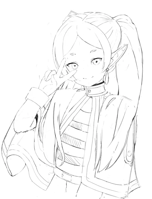 #イラスト #wip #フリーレン
(*'ω`*) 