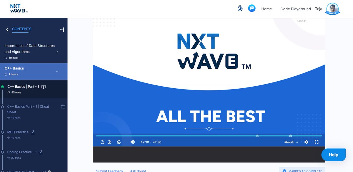 NalliTeja's tweet photo. Completed #day194 in #200daysofcodechallenge as a part of #1hourofcode with NxtWave.
#ccbpian #ccbpacademy #nxtwave #coding #dsa https://t.co/oMfdYxEjrD
