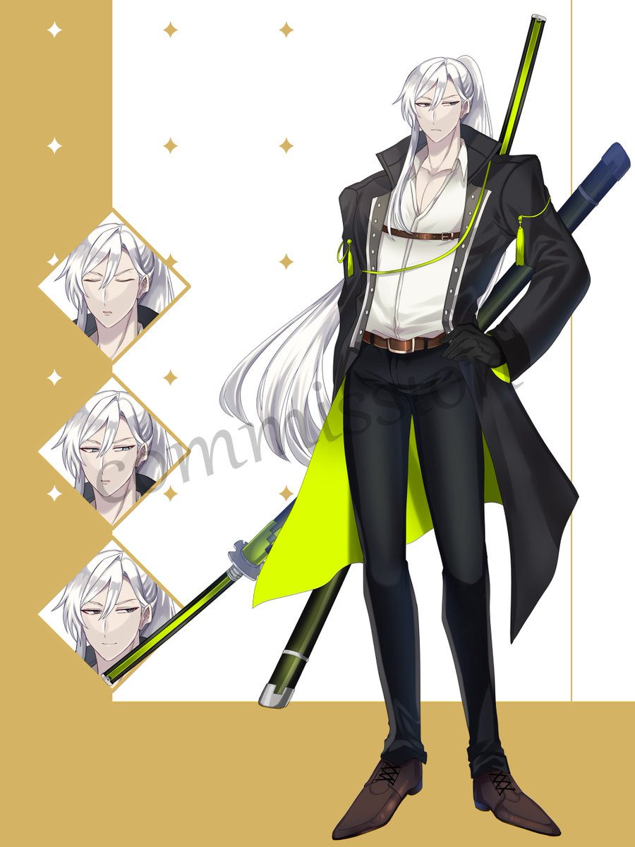 pero0529's tweet photo. TRPG使用の立ち絵をSKIMAにてご依頼いただきました！ありがとうございます！
通常立ち絵・戦闘立ち絵と表情差分、戦闘立ち絵をもう一枚描きました https://t.co/BZURriv91l