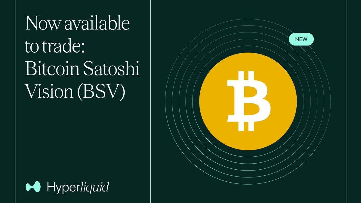 Long or short $BSV on Hyperliquid with up to 10x leverage.