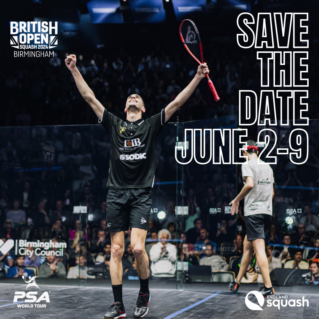 𝐒𝐚𝐯𝐞 𝐭𝐡𝐞 𝐝𝐚𝐭𝐞❗️📅 The British Open returns to @BirminghamRep in June 2⃣0⃣2⃣4⃣ 🙌 Register your interest for tickets 🎟️👉 bit.ly/48ZNkRu