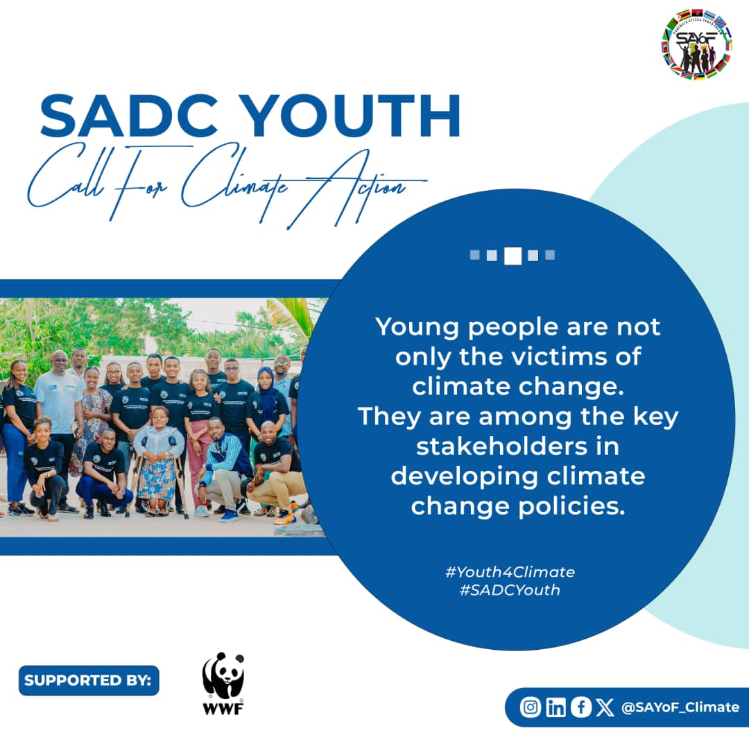 SAYoF_Official's tweet photo. Climate Change has emerged as the apartheid of our time, wreaking havoc on planet Earth and leaving a lot to be desired. The crisis has resulted in several induced disasters chief amongst these being food insecurity, water scarcity, biodiversity loss, forced migration, and loss of sources of livelihoods amongst other calamities.