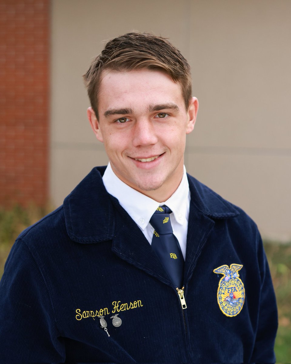 MSTM_FFA's tweet photo. OFFICER SPOTLIGHT 
Last but certainly not least, our President, Sampson Henson! 
• This is Sampson's second year as our President
• He is 18 and a Senior
• "He's kind, hardworking, and a great leader" - MSTM FFA members William Denny, Gunner Hommer, &amp; Reese Nichols https://t.co/2yzdJhEMxg