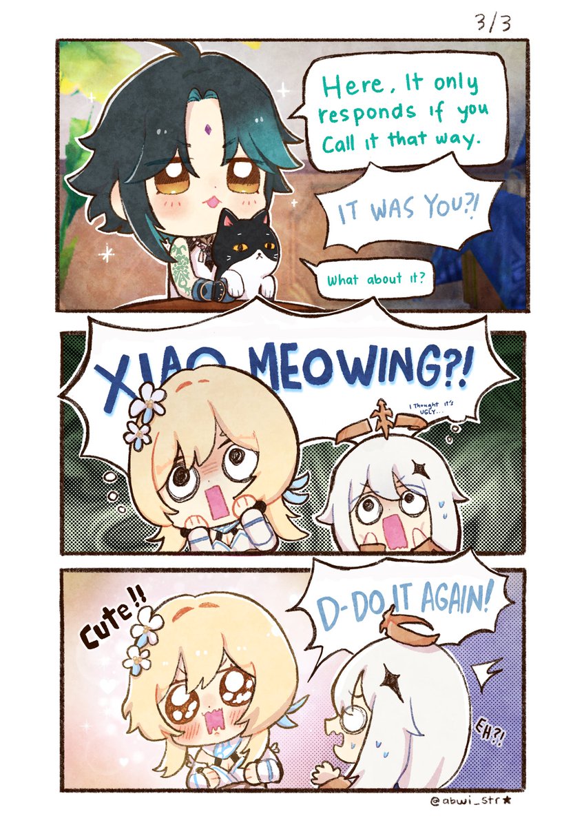 I need to hear xiao meowing 🧍‍♀️lol
Finally got a time to finish this before the event ends 🥹

#xiao #lumine #xiaolumi #Genshin 