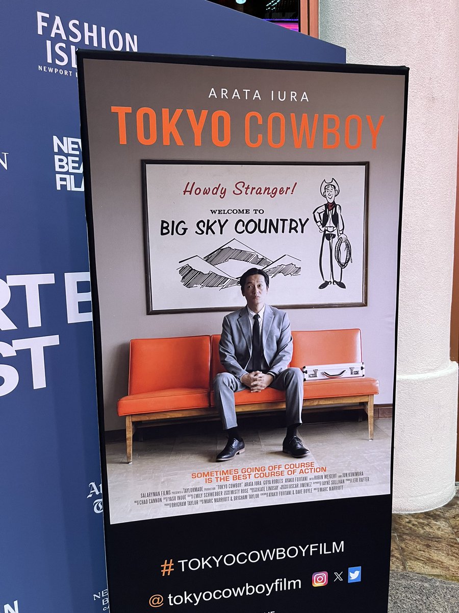 mrbarry97's tweet photo. I had a fun movie night with friends at the Newport Beach Film Festival, seeing “@tokyocowboyfilm,” directed by @MarcMarriott and written by @thedaveboyle and @ayakofujitani. It was a great film, and it was awesome seeing Ayako again and meeting Marc, the movie’s director. https://t.co/thPIKA7Bdp