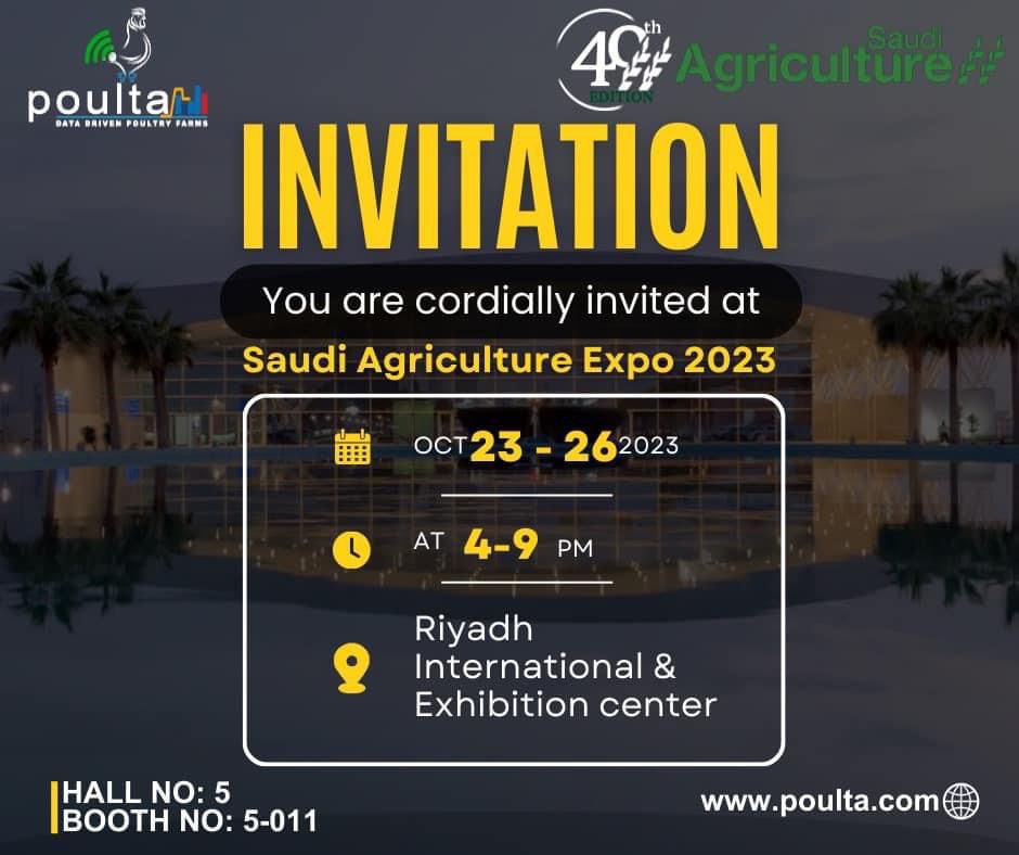 Poultainc's tweet photo. Get ready for an incredible experience at the Saudi Agriculture Expo! Poulta Inc. is proud to exhibit our latest innovations in poultry farming, promising improved efficiency and sustainability. Join us and explore the future of agriculture together!
#SaudiPoultryExpo
#poultry https://t.co/6SAdcuHWQY