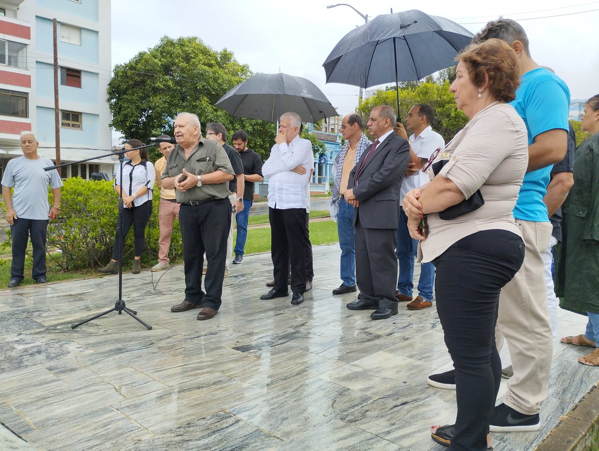 📸 En desarrollo | Tribuna Abierta "Una voz por Palestina", en rechazo a la agresión israelí 🆚 el pueblo palestino.

Participan funcionarios de <a href="/CubaMINREX/">Cancillería de Cuba</a>, estudiantes y profesores del <a href="/ISRICuba/">ISRI Cuba</a>, y miembros del cuerpo diplomático acreditado en #Cuba 🇨🇺.