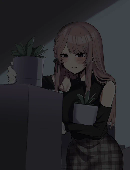 観葉植物のお世話をしてくれる?夕重ちゃん 