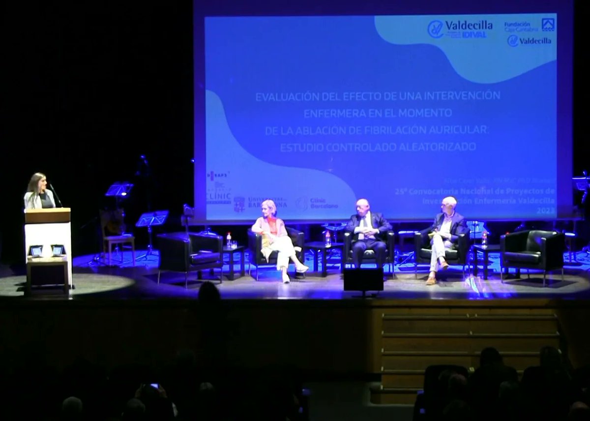 AlbaCaramel's tweet photo. Yesterday was a great day!
Award for best national nurse project by the Instituto de investigación Sanitaria Valdecilla IDIVAL for our work on the management of patients with #AtrialFibrillation.
Thanks @fundacionMdV @HUnivValdecilla and congrats to our entire  research team! https://t.co/ANAxWAYN7I