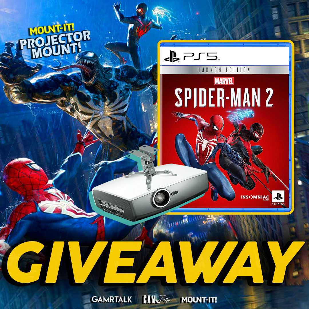 Who wants to win a FREE copy of #SpiderMan2PS5 for PS5, plus a Projector Mount? ❤️💙🤟

✨️How To Enter:

1️⃣ Follow <a href="/lastofcam/">Cam 🎮 (@CamXPetra)</a> &amp; <a href="/mountitnet/">Mount-It!</a>
2️⃣ RT and Tag some friends