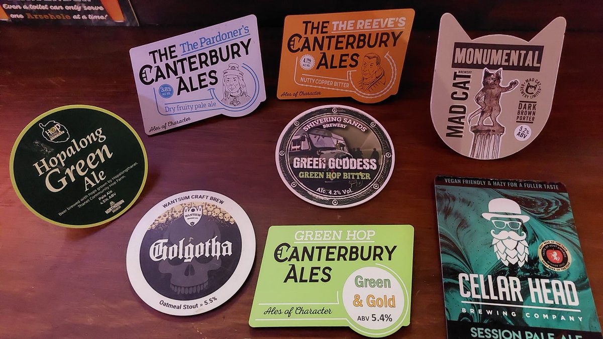 Fancy a pint? Here's what we have on offer this weekend. You know you want to? #themagnetbroadstairs #Broadstairs #thanetcamra #canterburyales #madcatbrewery #northdownbrewery #wantsumbrewery #cellarheadbrewingcompany #shiveringsandsbrewery