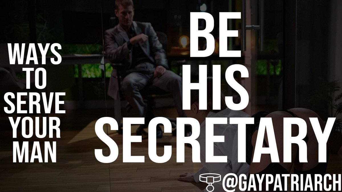 GayPatriarch's tweet photo. The men you admire are likely also aggressive men regarding their career. I know I am. You should never try to compete but rather contribute to his success.
Find out how he manages his calendar and task management and provide him a morning digest of the day coming up.
Learn his preferences and book his next business trip so he doesn't waste valuable time on that.
Whenever he works from home:
Serve him a coffee and a fresh warm cookie you just baked.
Politely pick up the phone when he can't and note down everything the caller wanted. Enter that into his task management system.
Kneel under the desk while he's on one of those endless calls with customers.
Fetch what came out of the printer and bring it to his desk in sexy lingerie.
Learn fast typing so he can relax a bit while dictating replies to customers to you.
Do whatever is within your capabilities to support his success and make his work day more pleasant. Show him that are you of value in all aspects of his life.