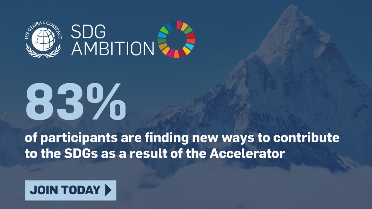 🤝🏼 Through the SDG Ambition Accelerator, companies can increase positive impact on the #GlobalGoals.

Peer-to-peer collaboration, training sessions and workshops, and hands-on support await you in January’s programme.

Learn more: bit.ly/46G4EK4