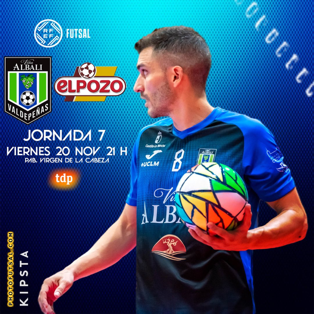 lolourbano_'s tweet photo. 🔵 Hoy 🆚 @ElPozoMurcia_FS
⏱ Viernes 21:00 horas
🏟 Virgen de la Cabeza
📺 @fef_tv
📸 @photofutsal
📸 @aurecape
#kipsta #kipstafutsal #ligafutsal #aficion #valdepeñas #futsaltime #ViñaAlbaliValdepeñas @VinaAlbaliFS https://t.co/xuO7wFqrqW