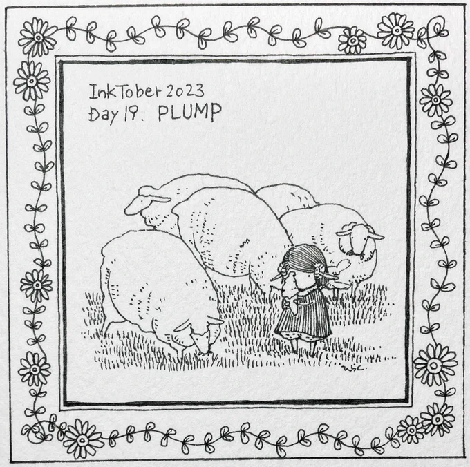 10/19: PLUMP

私たちは豊かで美しい羊です。
We are rich and beautiful sheep.

 #inktober2023  #inktober2023day19  #Pavot  #ペン画 