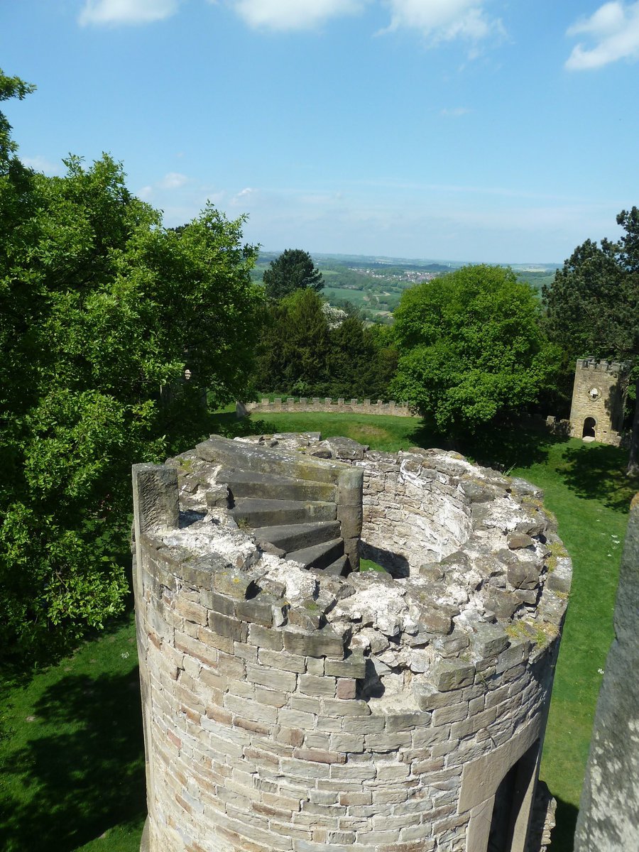 Stairs to nowhere. Stainborough Castle folly tower. Wentworth Castle gardens. The entire building was conceived and erected as a romantic part ruined ‘medieval castle’ in 1731. An expensive project to impress and compete with cousins at Wentworth Woodhouse. @BarnsleyCivicTrust